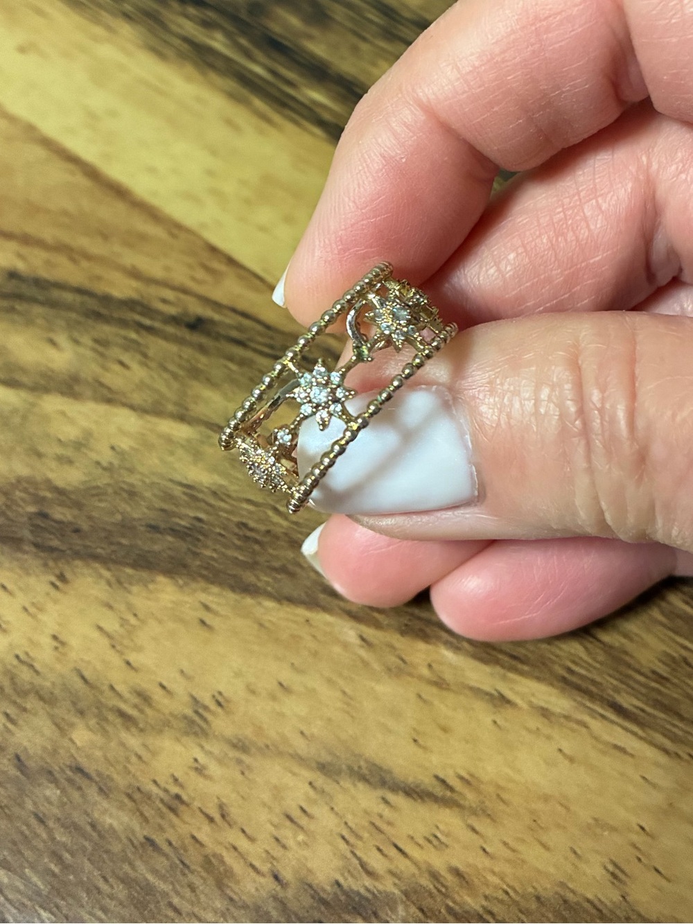 Gold Star 🌟 Openwork Band Ring